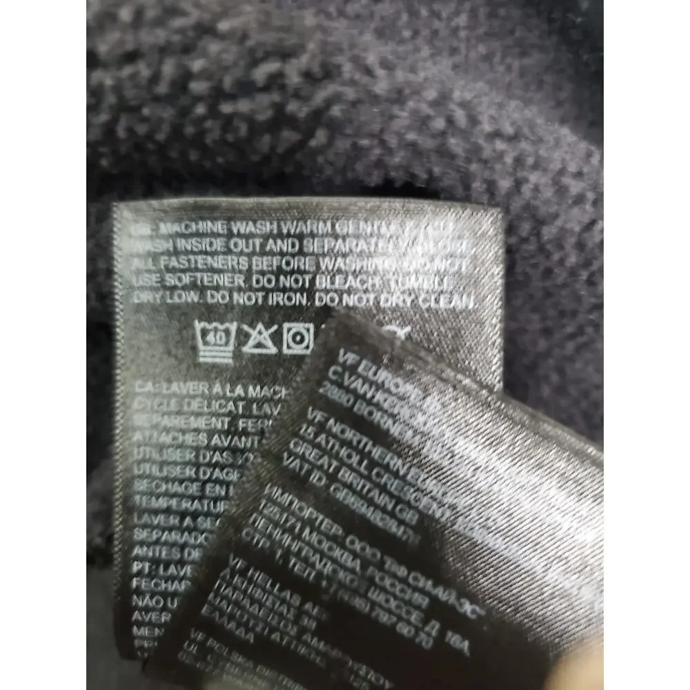 North Face Mens XL Textured Cap Rock 1/4 Zip Fleece Pullover GrayBlack Outdoors